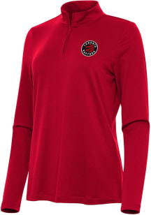 Antigua Toronto Raptors Womens Red Reprocess Recycled Qtr Zip