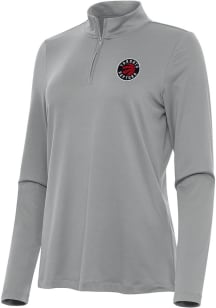 Antigua Toronto Raptors Womens Grey Reprocess Recycled Qtr Zip
