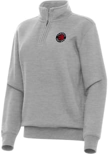Antigua Toronto Raptors Womens Grey Victory Qtr Zip
