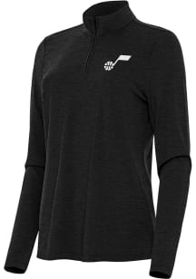 Antigua Utah Jazz Womens Black Bright Qtr Zip