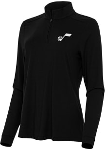 Antigua Utah Jazz Womens Black Intent Qtr Zip