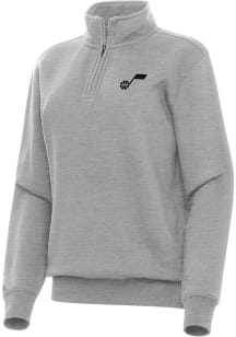 Antigua Utah Jazz Womens Grey Victory Qtr Zip