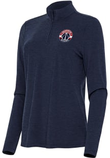 Antigua Washington Wizards Womens Navy Blue Bright Qtr Zip