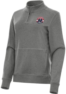Antigua Washington Wizards Womens Black Crush Qtr Zip