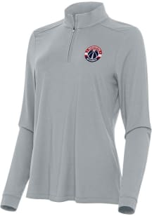 Antigua Washington Wizards Womens Grey Intent Qtr Zip