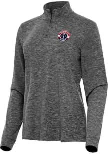 Antigua Washington Wizards Womens Black Mentor Qtr Zip Pullover