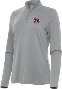 Antigua Washington Wizards Womens Grey Reprocess Recycled Qtr Zip