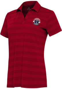 Antigua Washington Wizards Womens Red Tunnel Short Sleeve Polo Shirt