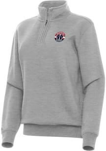 Antigua Washington Wizards Womens Grey Victory Qtr Zip