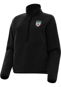 Antigua Chicago Stars FC Womens Black Figure Qtr Zip