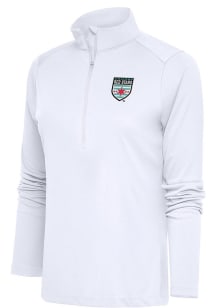 Antigua Chicago Stars FC Womens White Tribute Qtr Zip Pullover