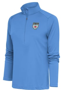 Antigua Chicago Stars FC Womens Blue Tribute Qtr Zip Pullover