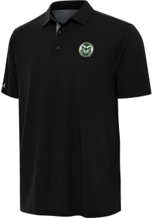 Antigua Colorado State Rams Mens Black Era Short Sleeve Polo