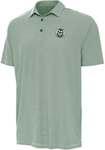 Antigua Colorado State Rams Mens Green Twine Short Sleeve Polo