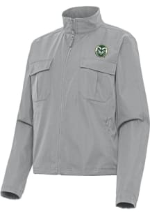 Antigua Colorado State Rams Womens Grey Even Par Light Weight Jacket