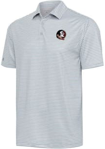 Antigua Florida State Seminoles Mens Grey Skills Short Sleeve Polo