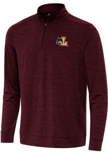 Antigua Loyola Ramblers Mens Maroon Bright Long Sleeve Qtr Zip Pullover