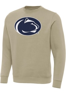 Antigua Penn State Nittany Lions Mens Khaki Full Front Victory Long Sleeve Crew Sweatshirt
