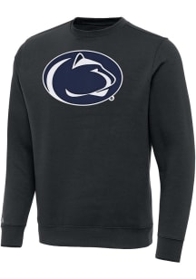 Antigua Penn State Nittany Lions Mens Charcoal Full Front Victory Long Sleeve Crew Sweatshirt