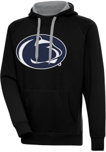 Antigua Penn State Nittany Lions Mens Black Full Front Victory Long Sleeve Hoodie