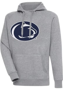 Antigua Penn State Nittany Lions Mens Grey Full Front Victory Long Sleeve Hoodie
