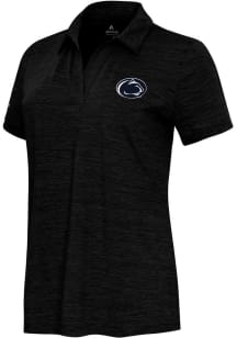 Antigua Penn State Nittany Lions Womens Black Layout Short Sleeve Polo Shirt
