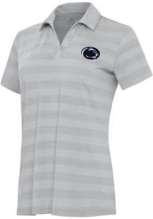 Antigua Penn State Nittany Lions Womens Grey Tunnel Short Sleeve Polo Shirt