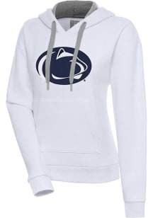 Antigua Penn State Nittany Lions Womens White Full Front Victory Hooded Sweatshirt