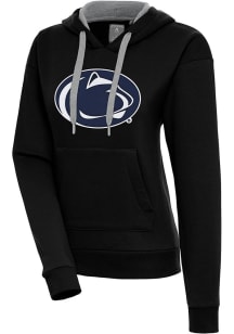 Antigua Penn State Nittany Lions Womens Black Full Front Victory Hooded Sweatshirt