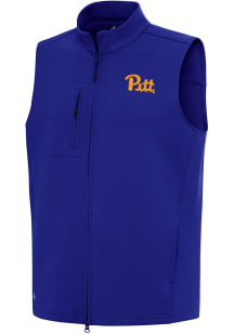 Antigua Pitt Panthers Mens Blue Demand Sleeveless Jacket