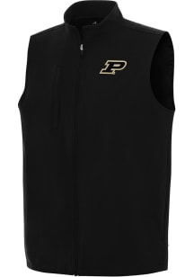 Antigua Purdue Boilermakers Mens Black Regard Sleeveless Jacket