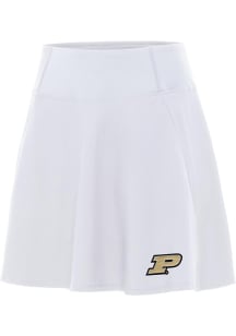 Antigua Purdue Boilermakers Womens White Chip Skort Skirt