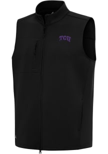 Antigua TCU Horned Frogs Mens Black Demand Sleeveless Jacket