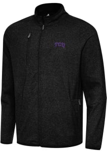 Antigua TCU Horned Frogs Mens Black Hold Up Light Weight Jacket