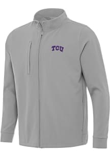 Antigua TCU Horned Frogs Mens Grey Regard Light Weight Jacket
