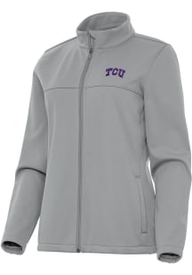 Antigua TCU Horned Frogs Womens Grey Links Light Weight Jacket
