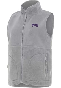 Antigua TCU Horned Frogs Womens Grey Nostalgic Vest