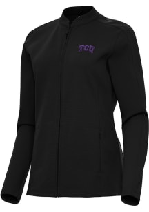 Antigua TCU Horned Frogs Womens Black Regard Light Weight Jacket
