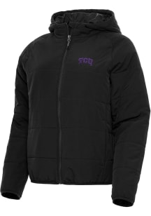 Antigua TCU Horned Frogs Womens Black Universe Filled Jacket