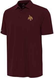Antigua Texas State Bobcats Mens Maroon Era Short Sleeve Polo