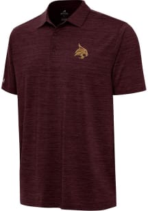 Antigua Texas State Bobcats Mens Maroon Layout Short Sleeve Polo