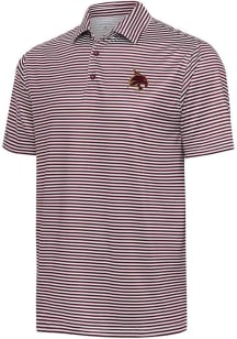 Antigua Texas State Bobcats Mens Maroon Skills Short Sleeve Polo