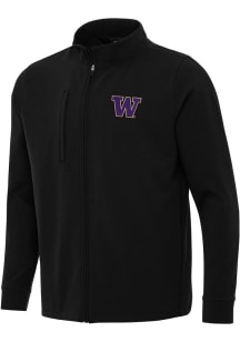 Antigua Washington Huskies Mens Black Regard Light Weight Jacket