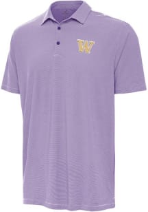 Antigua Washington Huskies Mens Purple Twine Short Sleeve Polo