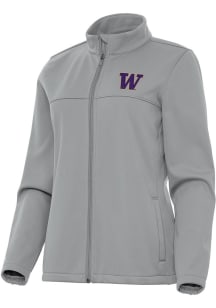 Antigua Washington Huskies Womens Grey Links Light Weight Jacket
