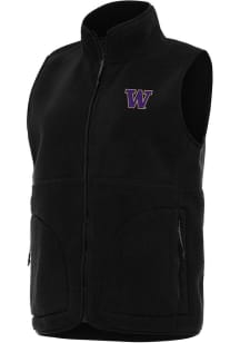 Antigua Washington Huskies Womens Black Nostalgic Vest