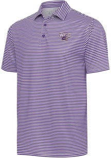 Antigua Western Carolina Mens Purple Skills Short Sleeve Polo