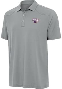 Antigua Western Carolina Mens Grey Western Short Sleeve Polo