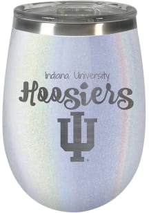 Indiana Hoosiers 10oz Opal Script Logo Stainless Steel Stemless - White