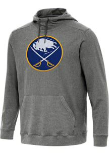 Antigua Buffalo Sabres Mens Black Full Front Cloud Long Sleeve Hoodie